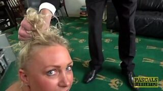 Enslaved cougar Nova Shields rectally pounded by rough dom